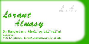 lorant almasy business card